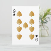 Casino Party Spelen Kaart 9 (Staand voorkant)