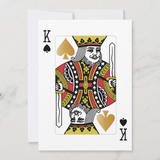 Casino Party Spelen Kaart King (Voorkant)