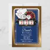 casino party suitnodiging 7 7 7 Slot machine Kaart (Voorkant)