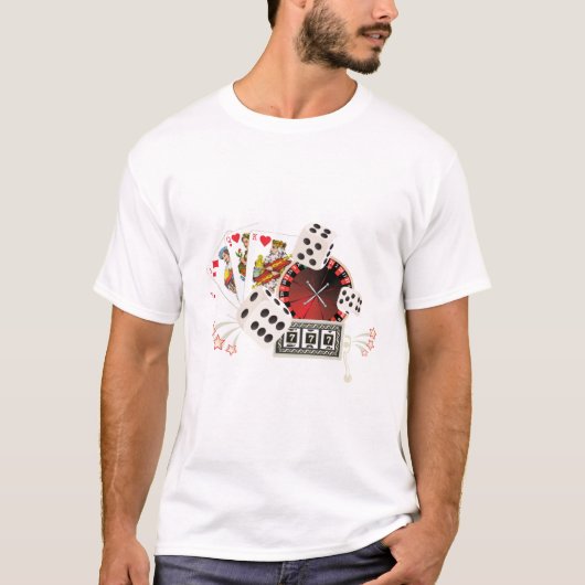 casino party, vintage poker t-shirt (Voorkant)