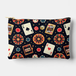 Casino patroon thema op zwart etui
