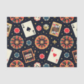 Casino patroon thema op zwart tissuepapier (Voorkant)