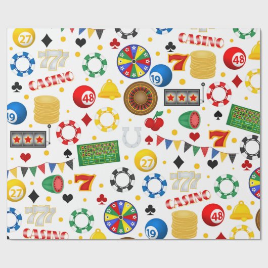 Casino Pattern Cadeaupapier (Vlak)