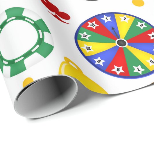 Casino Pattern Cadeaupapier (Rol Hoek)