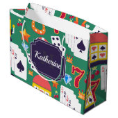 Casino Pattern Groot Cadeauzakje (Achterkant Gekanteld)