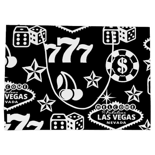 Casino Pattern Groot Cadeauzakje (Achterkant)