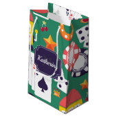 Casino Pattern Klein Cadeauzakje (Achterkant Gekanteld)