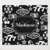 Casino Pattern Likeurfles Etiket (Enkel label)