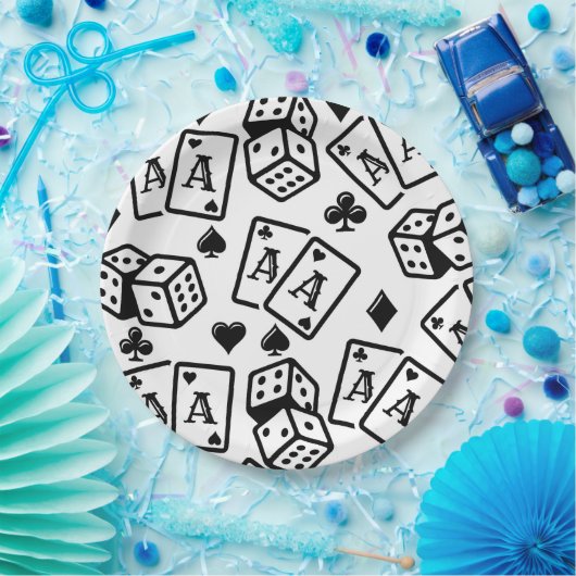 Casino Pattern Papieren Bordje (Feest)