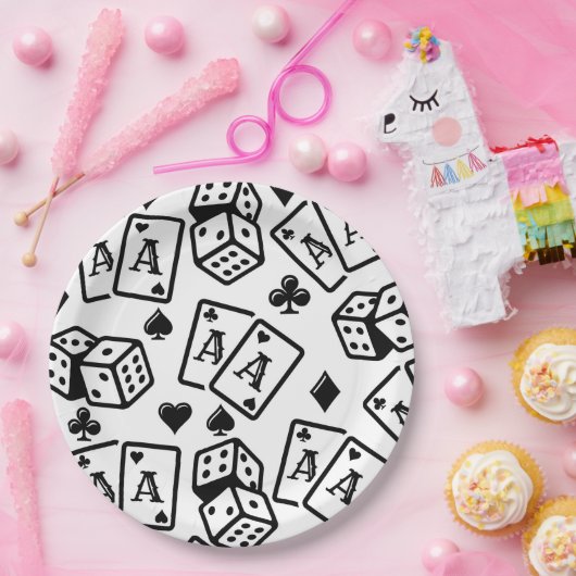 Casino Pattern Papieren Bordje (Feest)