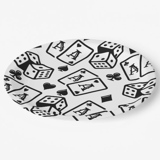 Casino Pattern Papieren Bordje (Gekanteld)