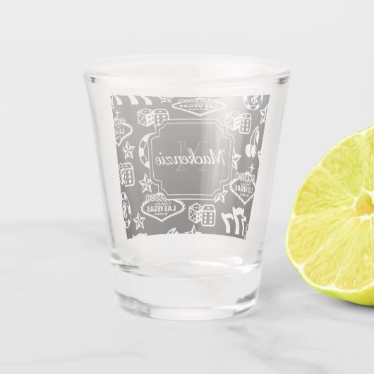 Casino Pattern Shot Glas (Achterkant)