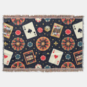 Casino pattern theme on black deken (Voorkant)