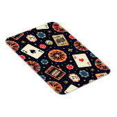 Casino pattern theme on black magneet (Rechterzijde)