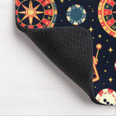 Casino pattern theme on black muismat (Hoek)