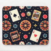 Casino pattern theme on black muismat (Voorkant)
