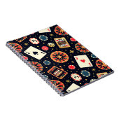 Casino pattern theme on black notitieboek (Rechterzijde)