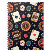Casino pattern theme on black notitieboek (Voorkant)