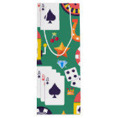 Casino Pattern Wijn Cadeautas (Achterkant)