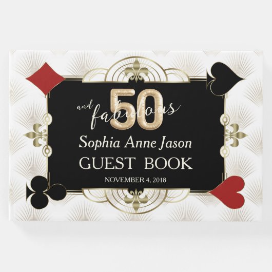 Casino Poker 3D 50 en Fabulous Verjaardagsfeest Gastenboek (Voorkant)