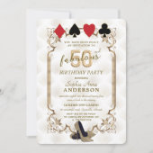 Casino Poker Art Deco 50 en Fabulous Verjaardag Kaart (Voorkant)