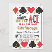 Casino Poker Baby Coed Shower-uitnodiging Kaart (Voorkant)