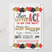 Casino Poker Baby Coed Shower-uitnodiging Kaart (Voorkant)