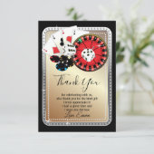 casino , poker bedankt kaart (Staand voorkant)