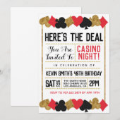 Casino Poker Birthday Kaart (Voorkant / Achterkant)