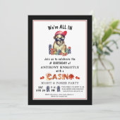 Casino Poker Birthday Party Kaart (Staand voorkant)