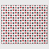 Casino Poker Card Suits Wrapping Paper Cadeaupapier (Vlak)