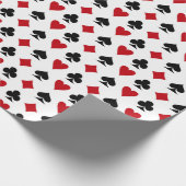 Casino Poker Card Suits Wrapping Paper Cadeaupapier (Hoek)