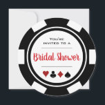 Casino Poker Chip Black en White Vrijgezellenfeest Kaart<br><div class="desc">Daag je gasten af door ze deze zwarte en witte pokerchip vrijgezellenfeest rond uitnodigingen te sturen. Ze wachten vol ongeduld om bij je te zijn op deze leuke viering.</div>
