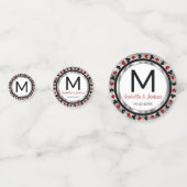 Casino Poker Chip - Rood en zwart Confetti (Achterkanten)