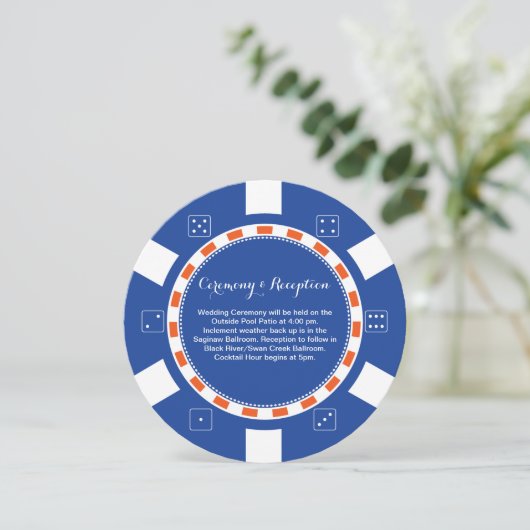 Casino Poker Chip | Weddenschap Kaart (Staand voorkant)