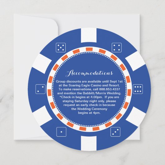 Casino Poker Chip | Weddenschap Kaart (Achterkant)