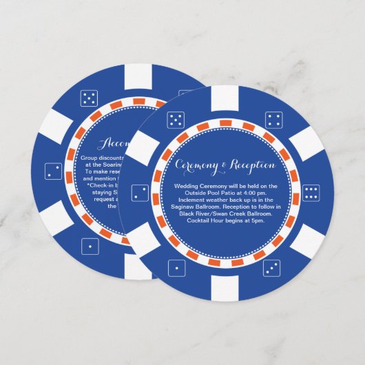 Casino Poker Chip | Weddenschap Kaart (Voorkant / Achterkant)