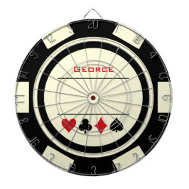 Casino Poker Chip Zwart Off-White Vegas Dartbord
