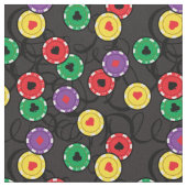 Casino Poker Chips Colorful Funky Patterned Grey Stof (Close Up)