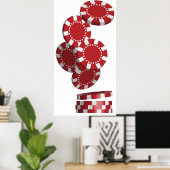 Casino/Poker Chips Poster (Thuiskantoor)