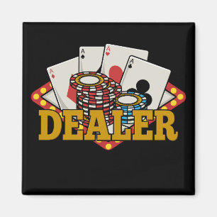 Casino Poker Dealer Magneet