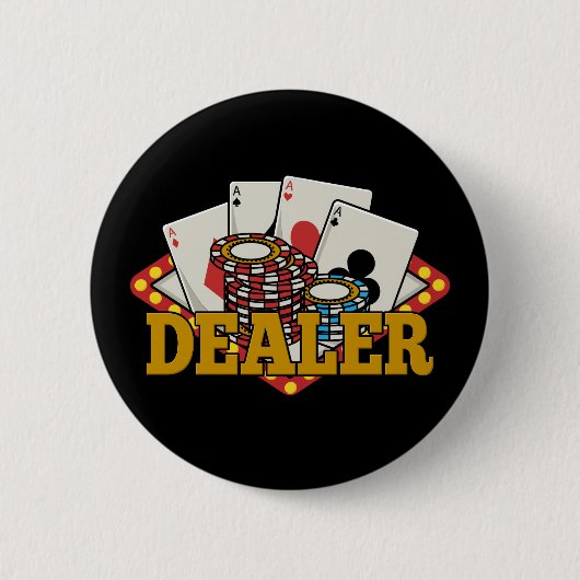 Casino Poker Dealer Ronde Button 5,7 Cm (Voorkant)