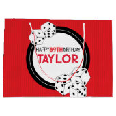 Casino Poker dobbelstenen verjaardag geschenk tas Groot Cadeauzakje (Achterkant)