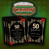 Casino Poker Fifty And Fabulous 50ste verjaardag  Kaart