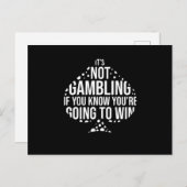 Casino Poker Gambler Gift Briefkaart (Voorkant / Achterkant)