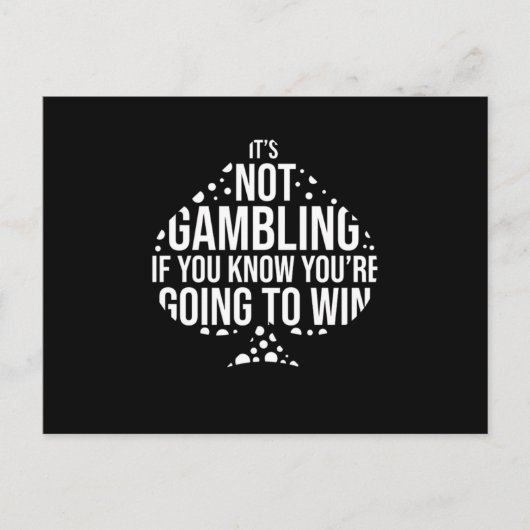 Casino Poker Gambler Gift Briefkaart (Voorkant)