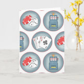 Casino Poker Gambling Kaarten Slot Machine (Gele Bloem)