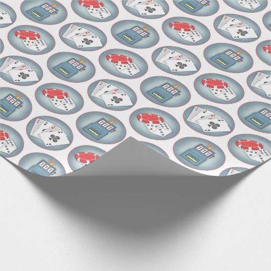 Casino Poker Gambling Kaarten Slot Machine Cadeaupapier (Hoek)