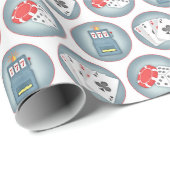 Casino Poker Gambling Kaarten Slot Machine Cadeaupapier (Rol Hoek)