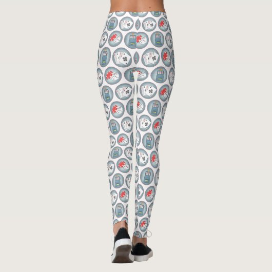 Casino Poker Gambling Kaarten Slot Machine Leggings (Achterkant)